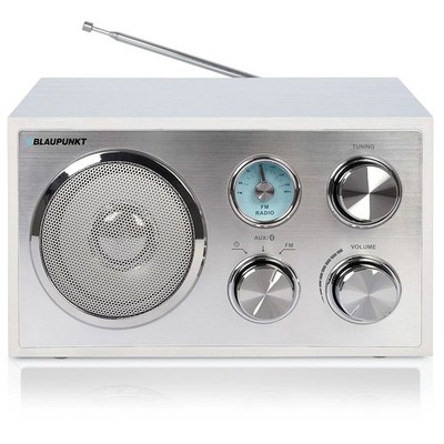 Retro-Radio, Weiß-Alu, UKW,Bluetooth, AUX-IN, Blaupunkt RXN 180 WH, GEPRÜFT