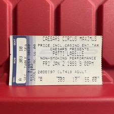 Patti LaBelle Caesars Circus Maximus Concert Ticket Stub Vintage January 1998