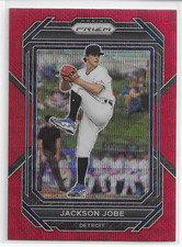 2023 PANINI PRIZM BASEBALL JACKSON JOBE ROOKIE RED WAVE PRIZM CARD No.76