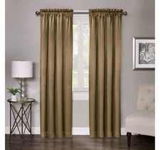 Regal Home Rod Pocket Light-Filtering Single Curtain Panel Gold Yellow 50x95