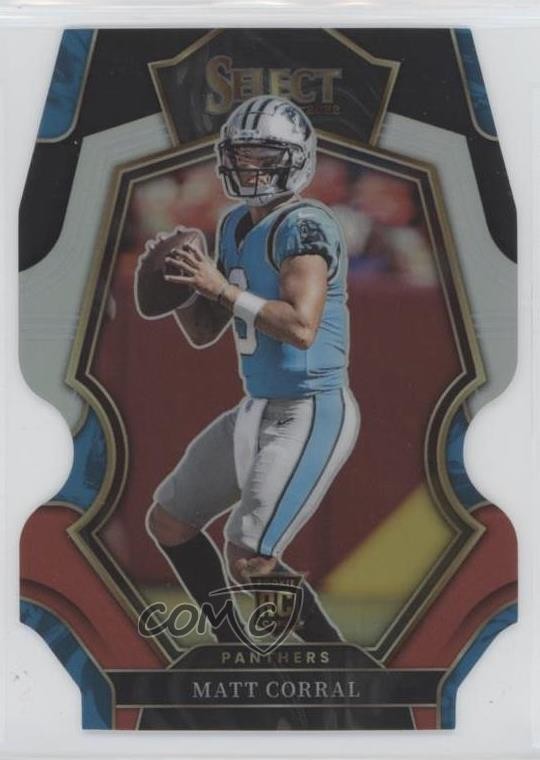 2022 Select Premier Level Black & Red Prizm Die-Cut Matt Corral Rookie RC 05ns