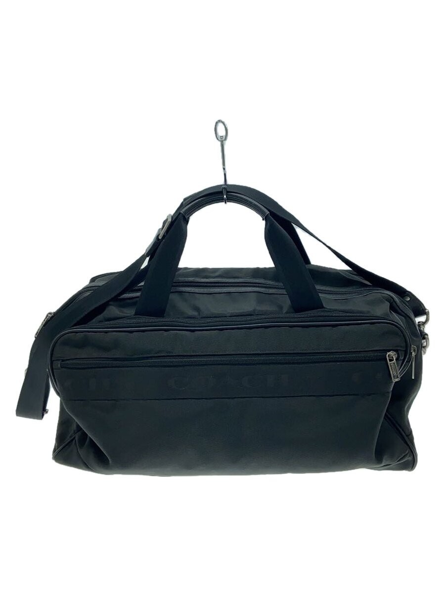 COACH Boston bag in black nylon with plain design F77192