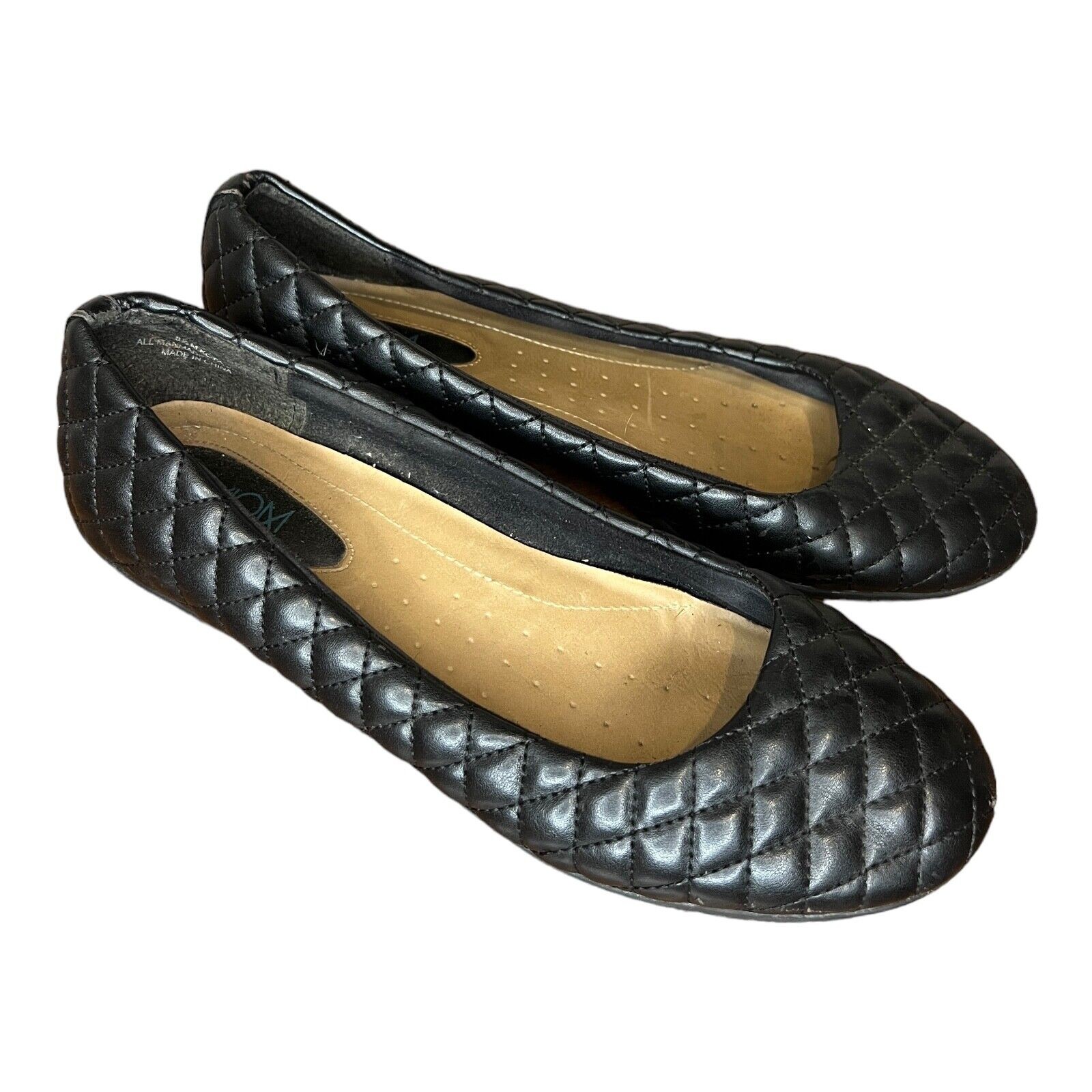 SAOLA Ballerine donna Axxiom KOTA nere trapuntate misura 8 5 punta tonda suola gomma