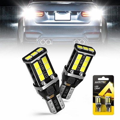 2* Car T15 912 LED Reverse Backup Light W16W Bulbs 921 6000K Cool White Smd Auto