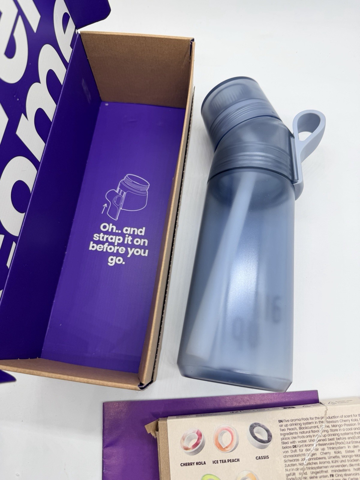AIR UP® | Original water bottle Gen2 starter set with pods in 5 flavours I 600ml