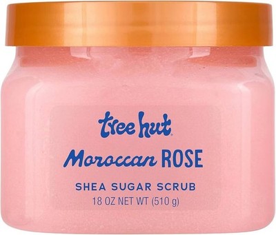 Tree Hut Moroccan Rose Shea Sugar Scrub, Exfoliating & Hydrating Body Scrub