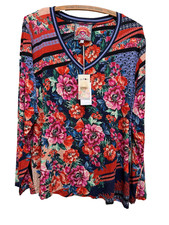 Johnny Was Janie Favorite Tee Window Top Sz XL NWT