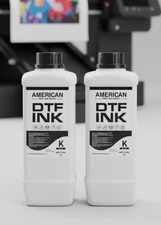 Direct to Film Ink for Epson Printheads Water Based Ink Black 1L Set of 2