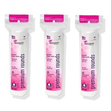 Swisspers Premium Cotton Rounds 100 Count 3-Pack 100 Pure Cotton