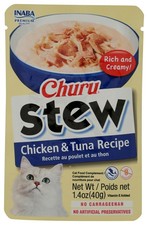 Inaba Churu Stew Chicken  Tuna Recipe Cat Food 1.4 Oz