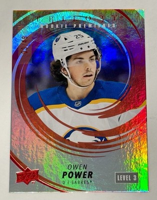 2022-23 Upper Deck Trilogy Premieres Red /49 Owen Power Level 3 #250 RC Sabres