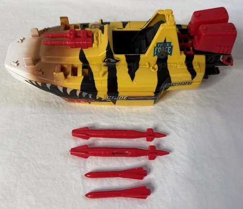 1986 GI JOE Tiger Force TIGER FISH Hasbro Vintage Near Complete Boat