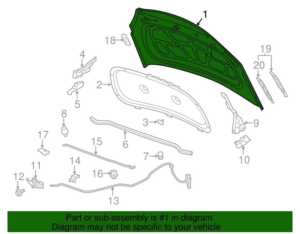 Genuine GM Hood 23226555 - Изображение 4 из 4
