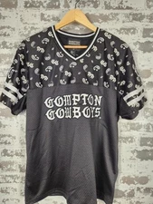 Compton Cowboys Forever 21 Jersey Men's Small Black White Bandana New With Tags