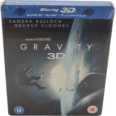 Gravity SteelBook Blu-Ray 3D + 2D Zavvi Sandra Bullock, George Clooney 2013 Free