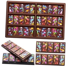 Holographic Chocolate Molds Resin Silicone Chocolate Bar Deep Thick Diamond