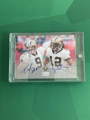 Drew Brees & Marques Colston - 2022 Team Tandems Autogramm - Panini Impeccable