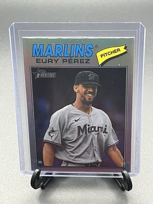 2026 Topps Heritage Chrome Refractor #18 Eury Perez - Marlins