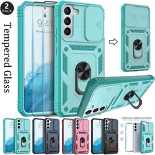 For Samsung Galaxy S22 Shockproof Lens Protective Case Cover / Screen Protector
