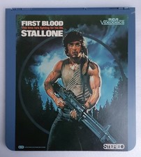 First Blood Rambo CED Video Disc 1982 Movie Action Adventure Sylvester Stallone.