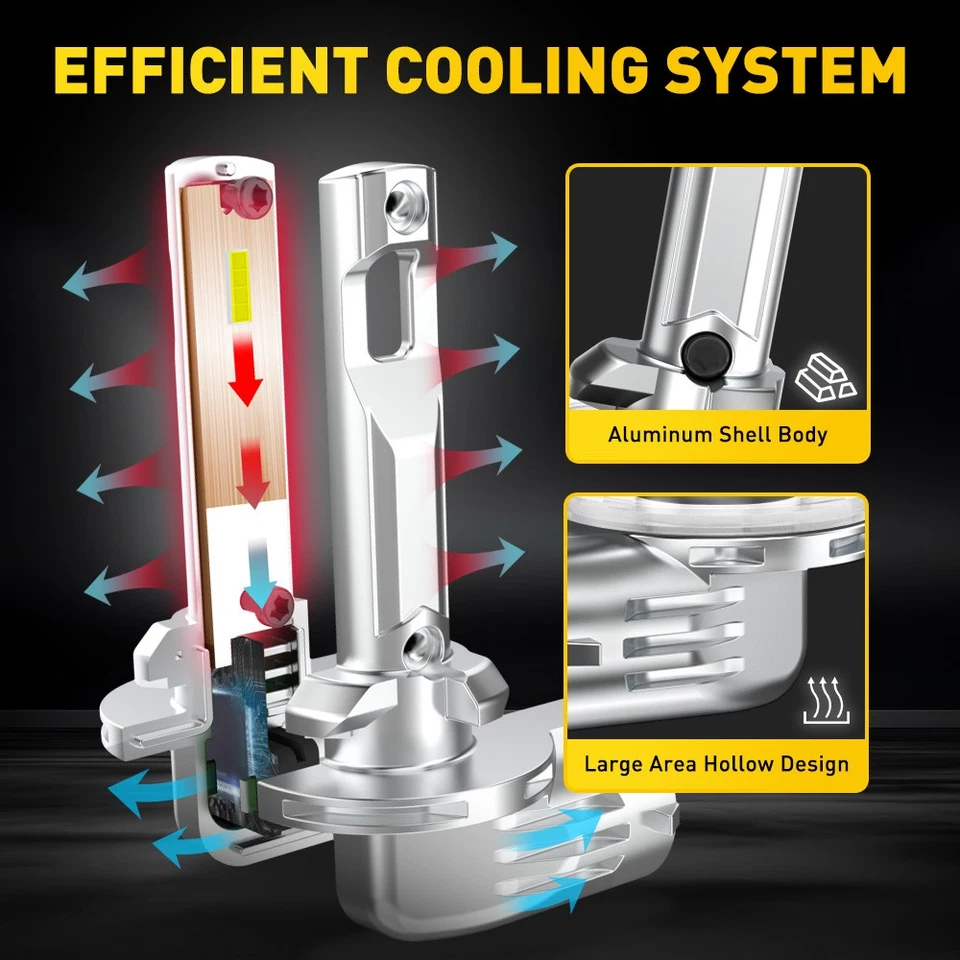 AUXITO 881 LED Bombilla antiniebla de conducción 36000LM blanca 6500K DRL para coche camión SUV Foto 4 de 4