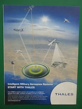 2009-10 PUB THALES MILITARY AEROSPACE DEFENSE SYSTEMS ISTAR UAS ORIGINAL AD