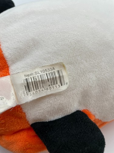 Almohada apilable rara Walmart naranja blanco zorro felpa 14" púrpura ojos brillantes - Imagen 8 de 11