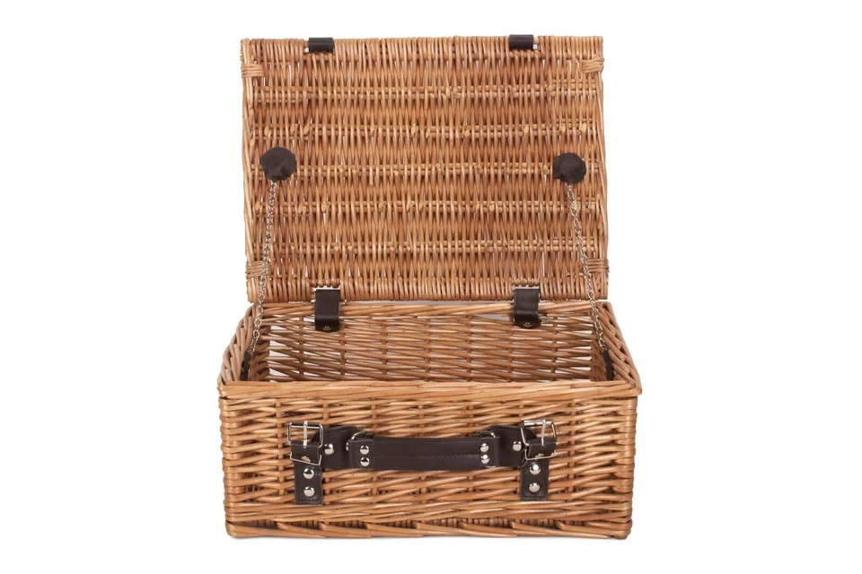 Double Steamed Willow Hamper Basket 14" - Image 3 of 4