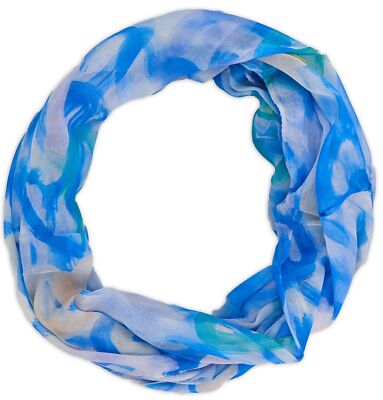 Damen Loop Schal Brushstroke Herz Muster, Popart Style Bunt Schlauchschal leicht