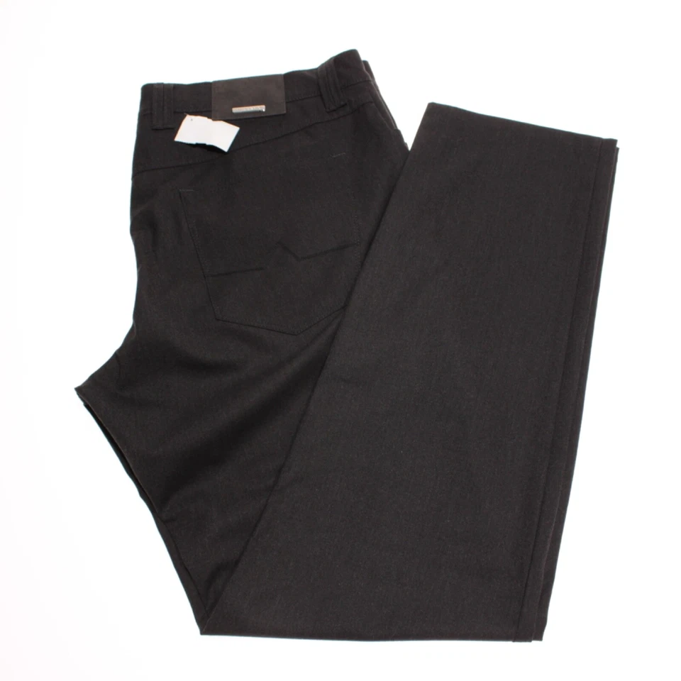 Alberto 全新带标签 5 口袋牛仔裤尺寸 36 美国烟斗深灰色涤纶混纺 — 第 2/4 张图片