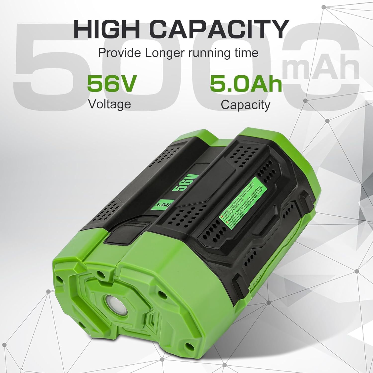 Upgraded 12Ah / 10Ah Li-Ion Battery For EGO 56V 56 Volt BA5600T BA4200 BA2800