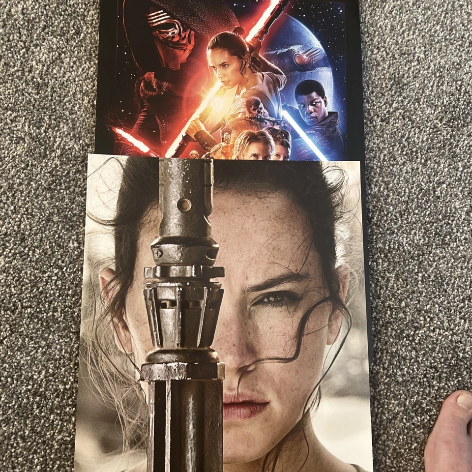 PÓSTER DE PELÍCULA BRILLANTE DE ALTA CALIDAD STAR WARS de dos caras Force Awakens 13x19 Foto 4 de 4