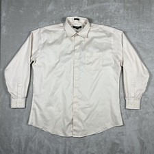 Pronto Uomo Couture Dress Shirt Mens 18.5 36/37 2XLT Peach Striped Cotton