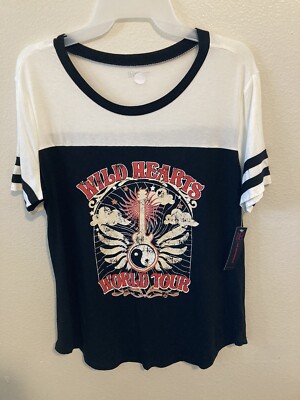 womens juniors No Boundaries size XXL 19 tee shirt colorblock top 