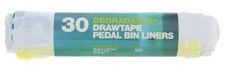 D2W Pedal Bin Liners Drawtape 20L Roll of 30 Bag dimensions: 44.5cm x 45.7cm