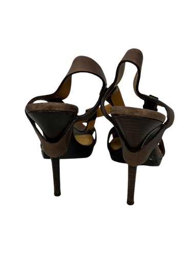 Ralph Lauren Purple Label 9 B Brown Heels Size 39 B Bucket Leather Collection - Imagen 6 de 16