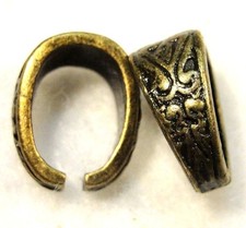 50Pcs. WHOLESALE Tibetan Antique Bronze BAILS Charm Pendant Connectors Q0110