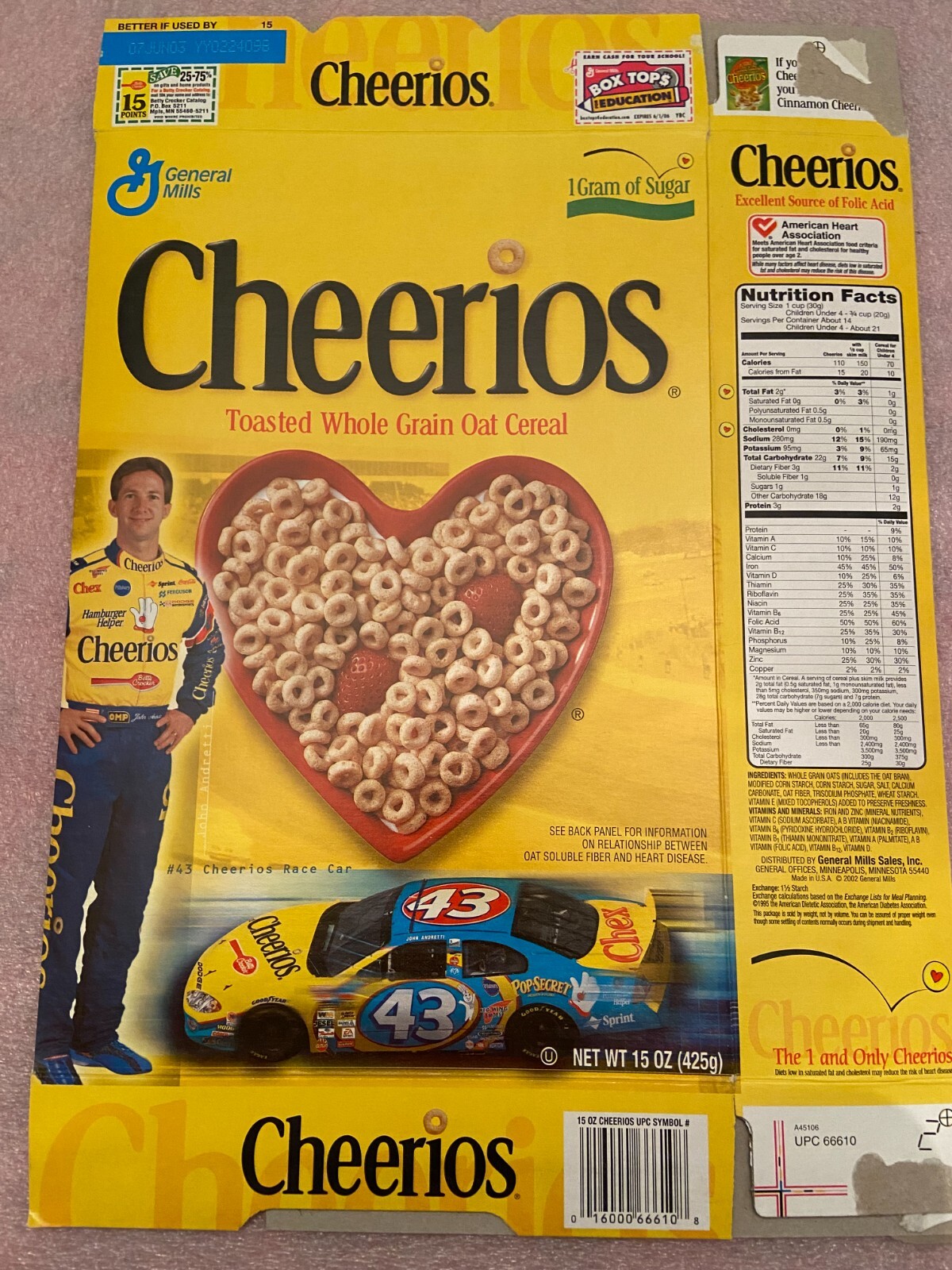 2002 Cheerios 15 oz John Andretti Standing