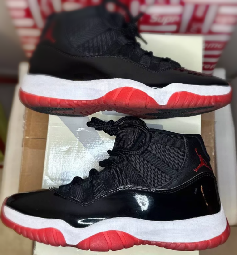 Nike Air Jordan 11 Retro Bred Championship Basketball Shoes Trendy Sneakers