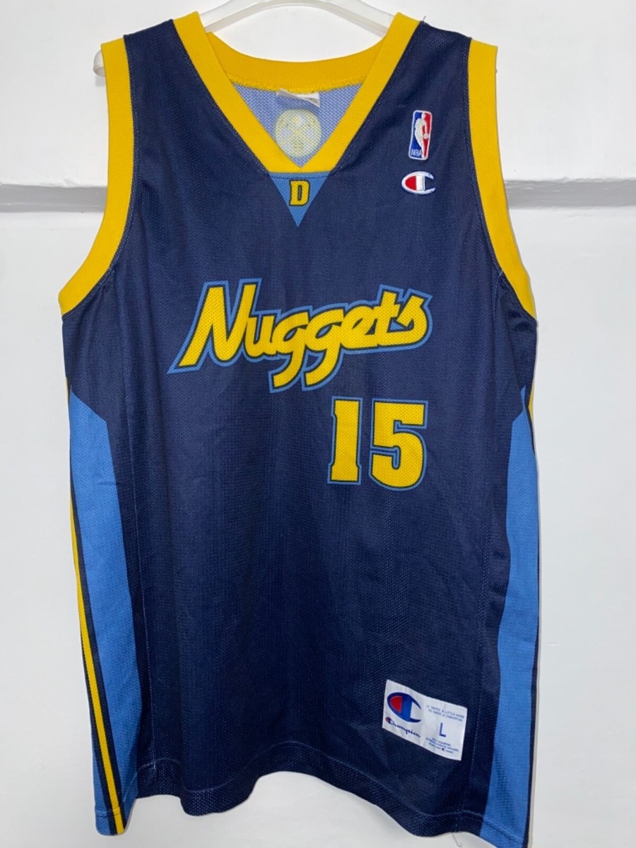 ウェア Champion NBA Denver Nuggets 15 Jersey Vintage Champion Denver Nuggets NBA Basketball Jersey #15 Anthony
