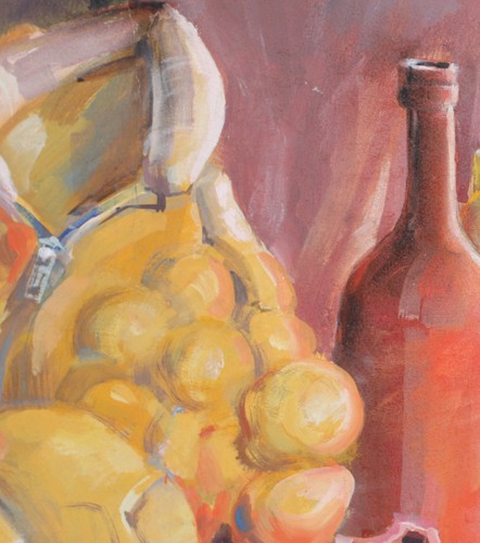 Modern original gouache painting still life - Picture 8 of 15