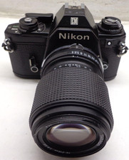 Working Nikon EM 35mm Film Camera w/ Lens 70-210mm TAMRON - FREE SHIPPING  