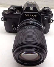 Working Nikon EM 35mm Film Camera w/ Lens 70-210mm TAMRON - FREE SHIPPING!!!