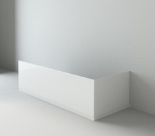 Bathroom Bath Panel Adjustable Plinth Front Side End White MDF Wood Waterproof