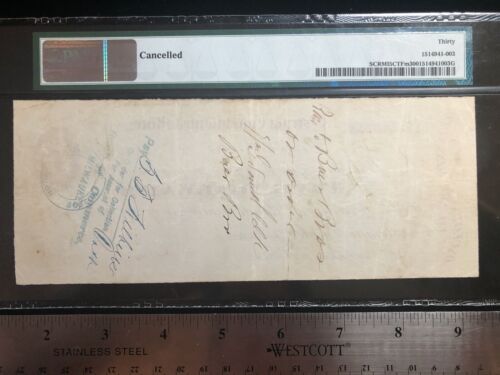 1873 $5 Osceola Consolidated Mining Company Houghton County Michigan PMG 30 VF - Picture 4 of 6