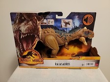 Jurassic World Dominion Roar Strikers Rajasaurus Dinosaur Action Figure New