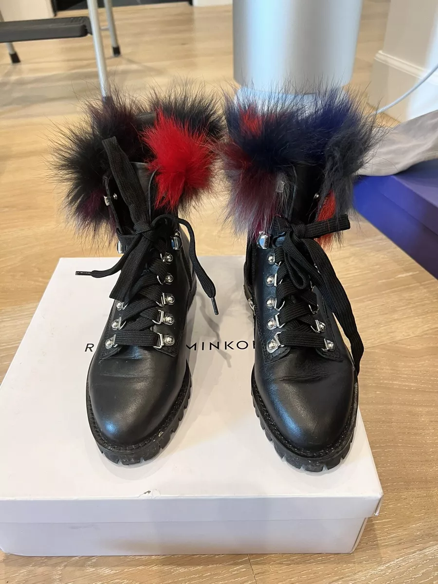 Rebecca minkoff fur boots clearance