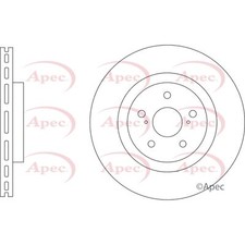 2x Brake Discs Vented For Subaru Solterra EV Apec Red Front