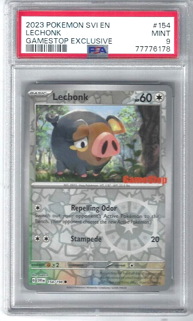 Lechonk 154/198 PSA 9 GameStop Exclusive 2023 Pokémon TCG