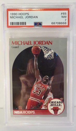 1990 Hoops Michael Jordan #65: PSA 7 NM: Graded Basketball Card